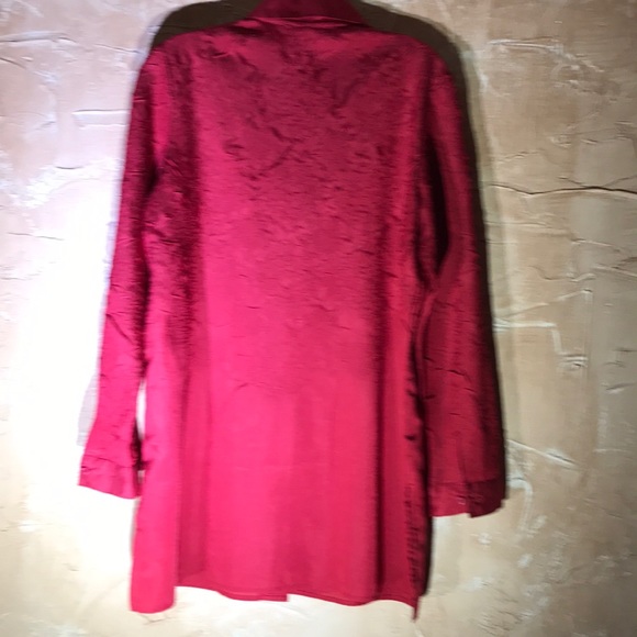 Chico’s Red Button Down Shirt Chico’s 2/Medium - Picture 3 of 8